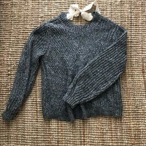 Cozy & Warm Gray Abercrombie Sweater Bow Back